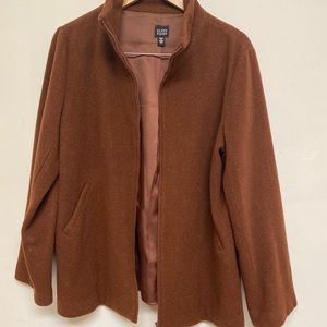 Eileen Fisher Wool zip up coat size Medium